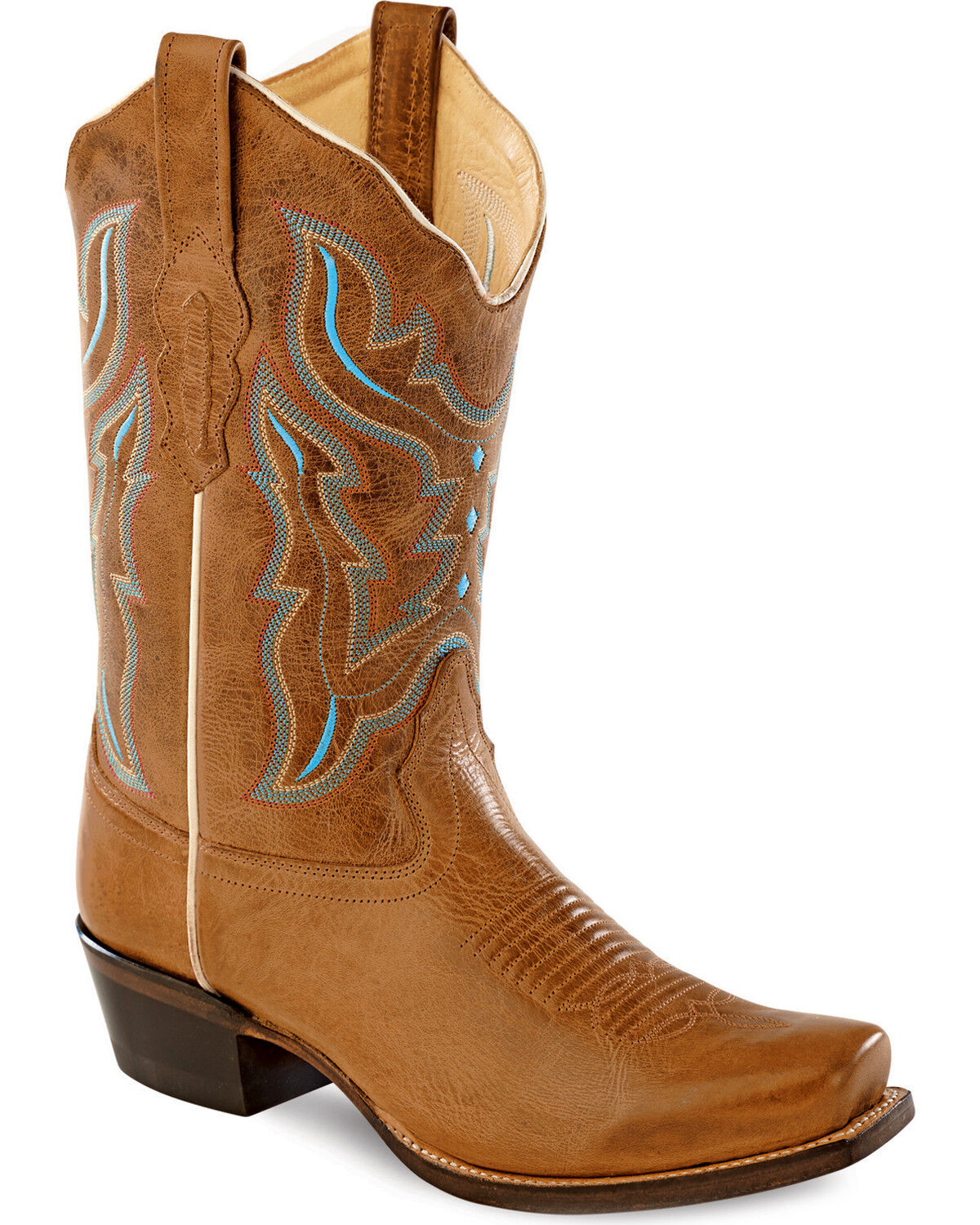 Image #1 - Old West Women's Embroidered Western Fashion Boots - Square Toe, , hi-res