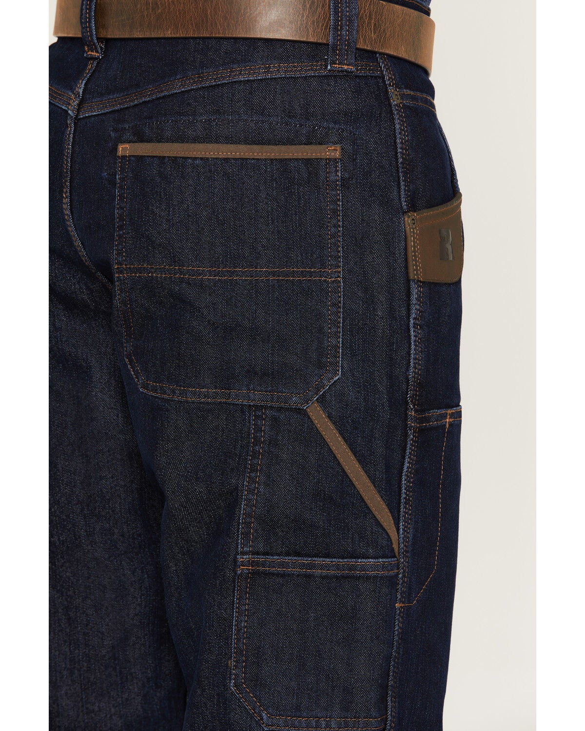 Image #4 - Wrangler RIGGS Men's Relaxed Fit Stretch Utility Double Front Denim Jeans, Dark Wash, hi-res