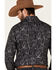 Rock & Roll Denim Men's Charcoal Floral Print Long Sleeve Western Shirt, Charcoal, hi-res