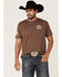 Image #1 - Howitzer Men's Brindle Liberty Defender Graphic Short Sleeve T-Shirt , Brown, hi-res