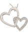 Montana Silversmiths Women's Double Heart Necklace, Silver, hi-res