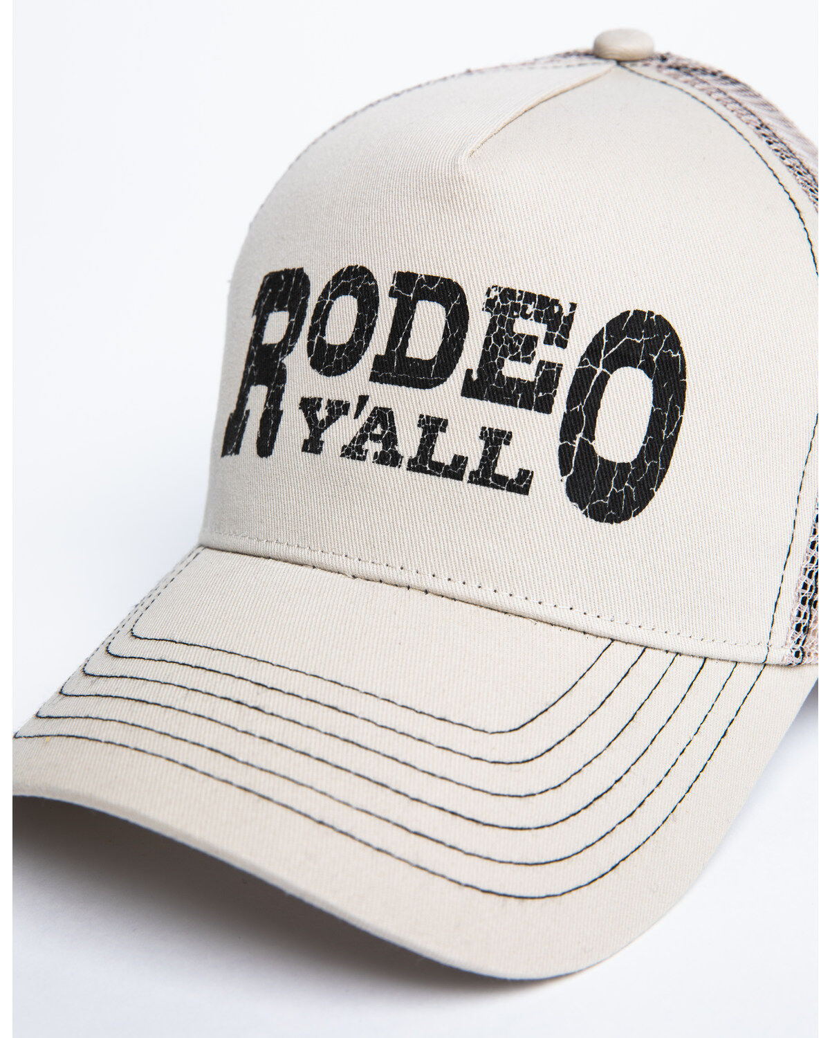 Image #6 - Shyanne Women's Rodeo Y'ALL Mesh Ball Cap , Beige/khaki, hi-res
