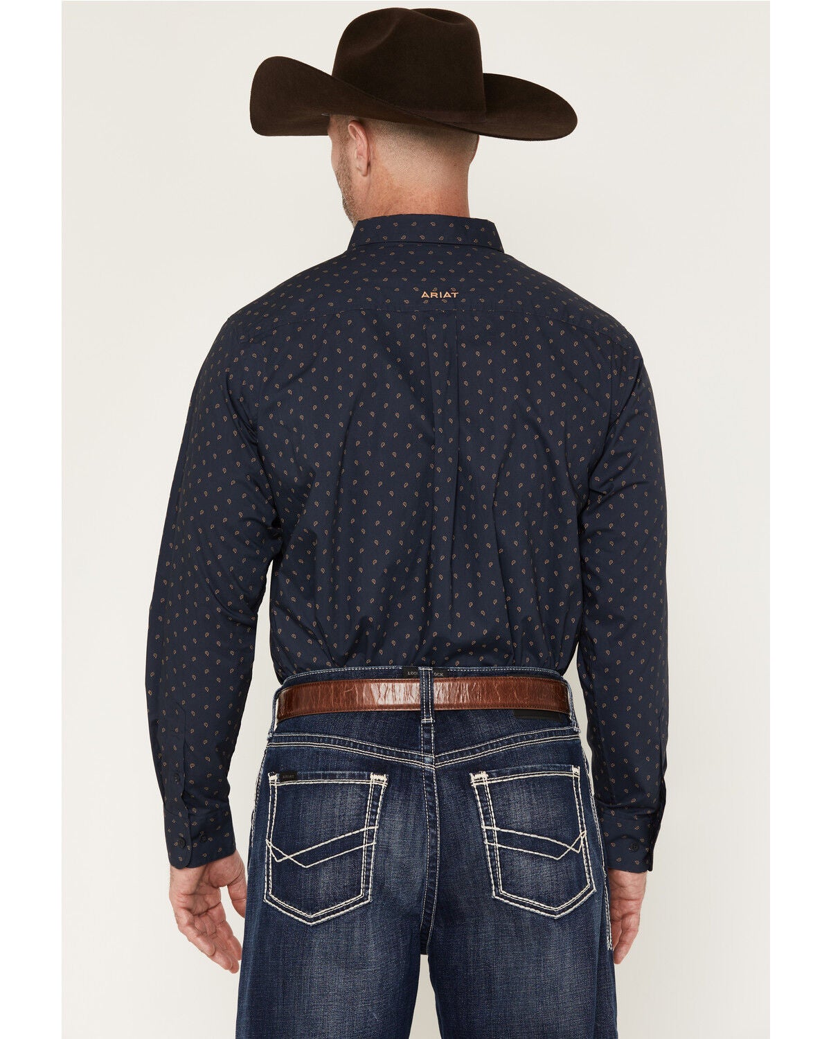 Image #4 - Ariat Men's Canyon Paisley Print Long Sleeve Button-Down Western Shirt - Big, Blue, hi-res