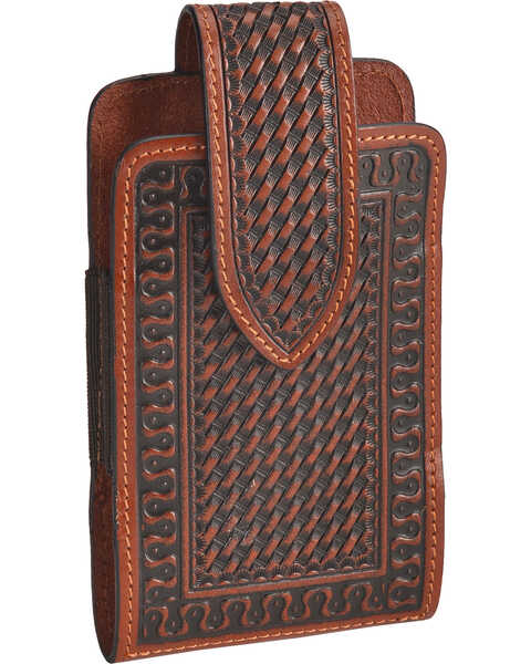 Image #1 - Justin Tan Magnetic Leather Cell Phone Case , Tan, hi-res