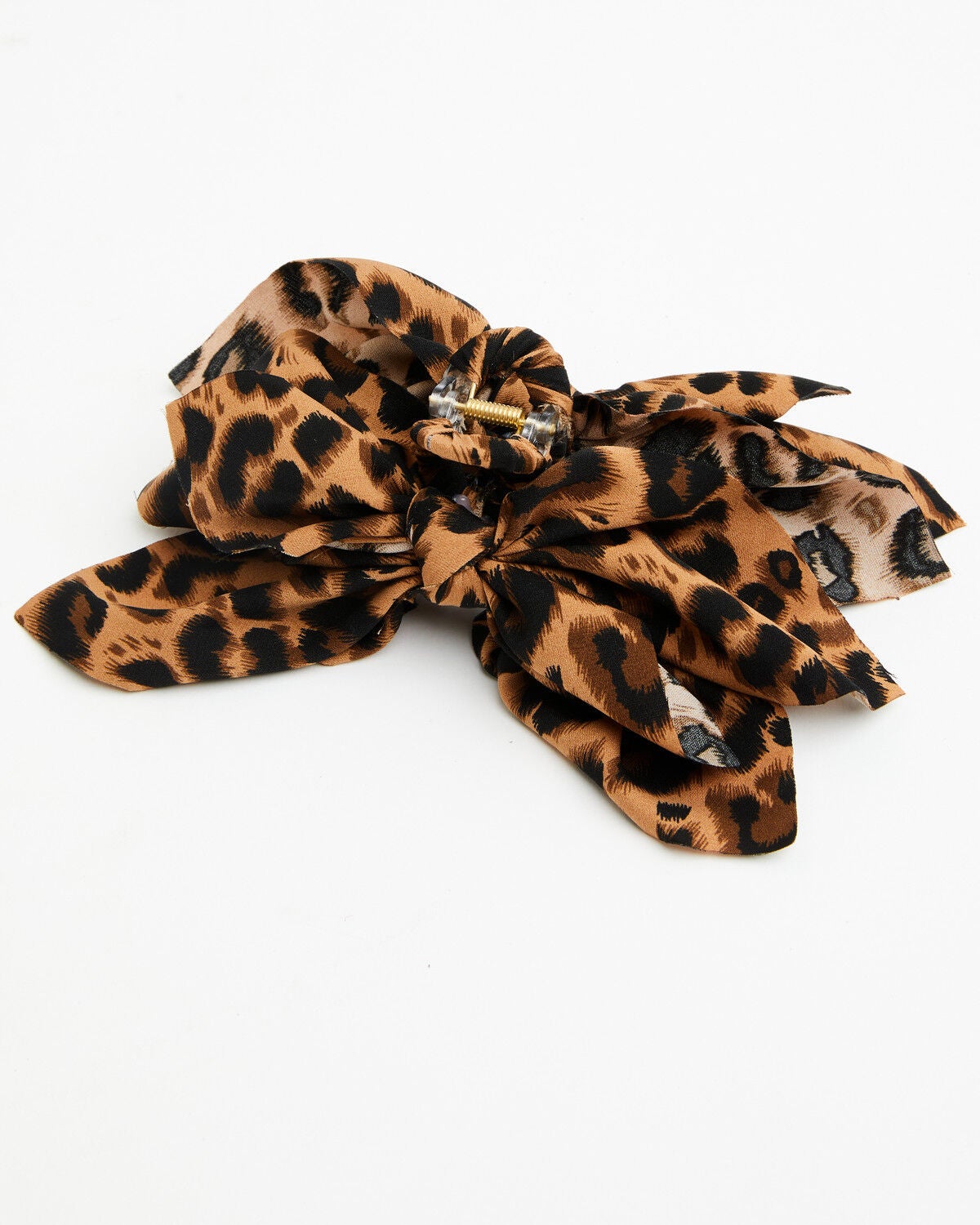 Image #1 - Shyanne Women's Leopard Print Fabric Claw Clip, Multi, hi-res