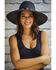 Image #2 - 'ale by Alessandra Women's Larimar Wide Brim Fedora, Black, hi-res