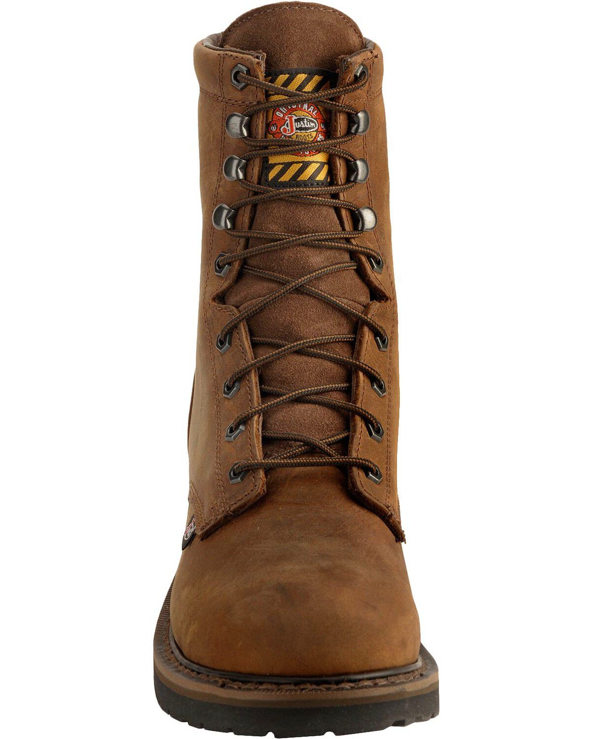 justin waterproof lace up boots