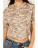 Image #3 - Youth in Revolt Women's Camo Print Short Sleeve Seamed Tee, Grey, hi-res