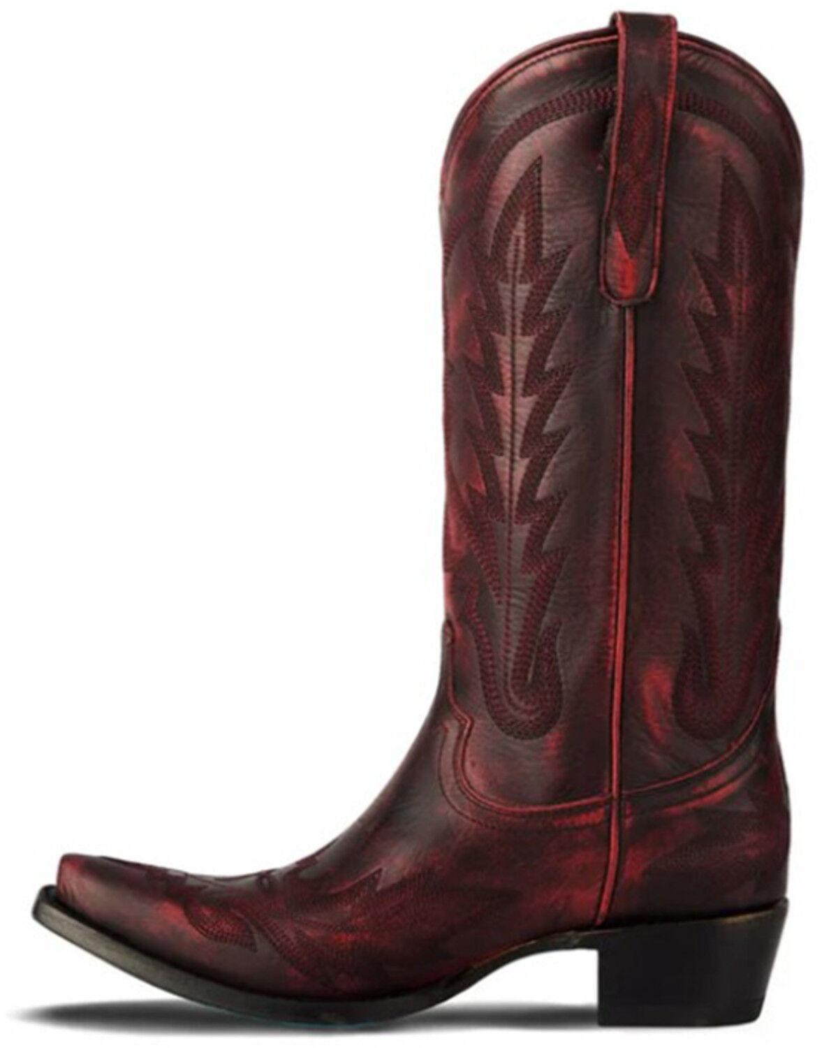 Image #3 - Lane Women's Lexington Western Boots - Snip Toe, Black Cherry, hi-res