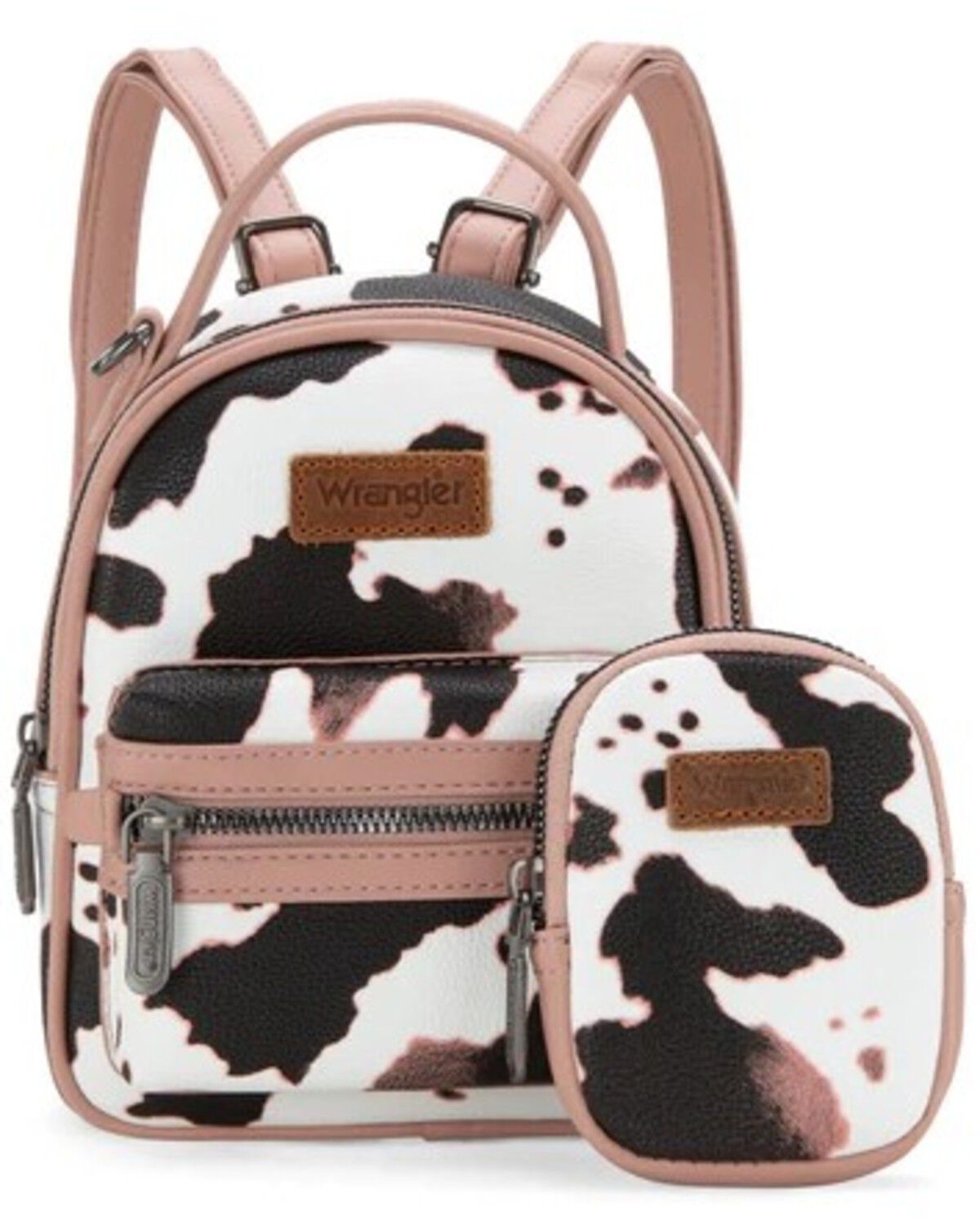 Image #2 - Wrangler Women's Cow Print Mini Backpack, Pink, hi-res