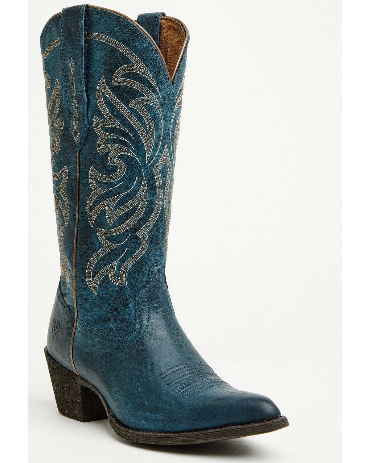 Ariat Women's Heritage Western Western Boots - Round Toe, Blue, hi-res