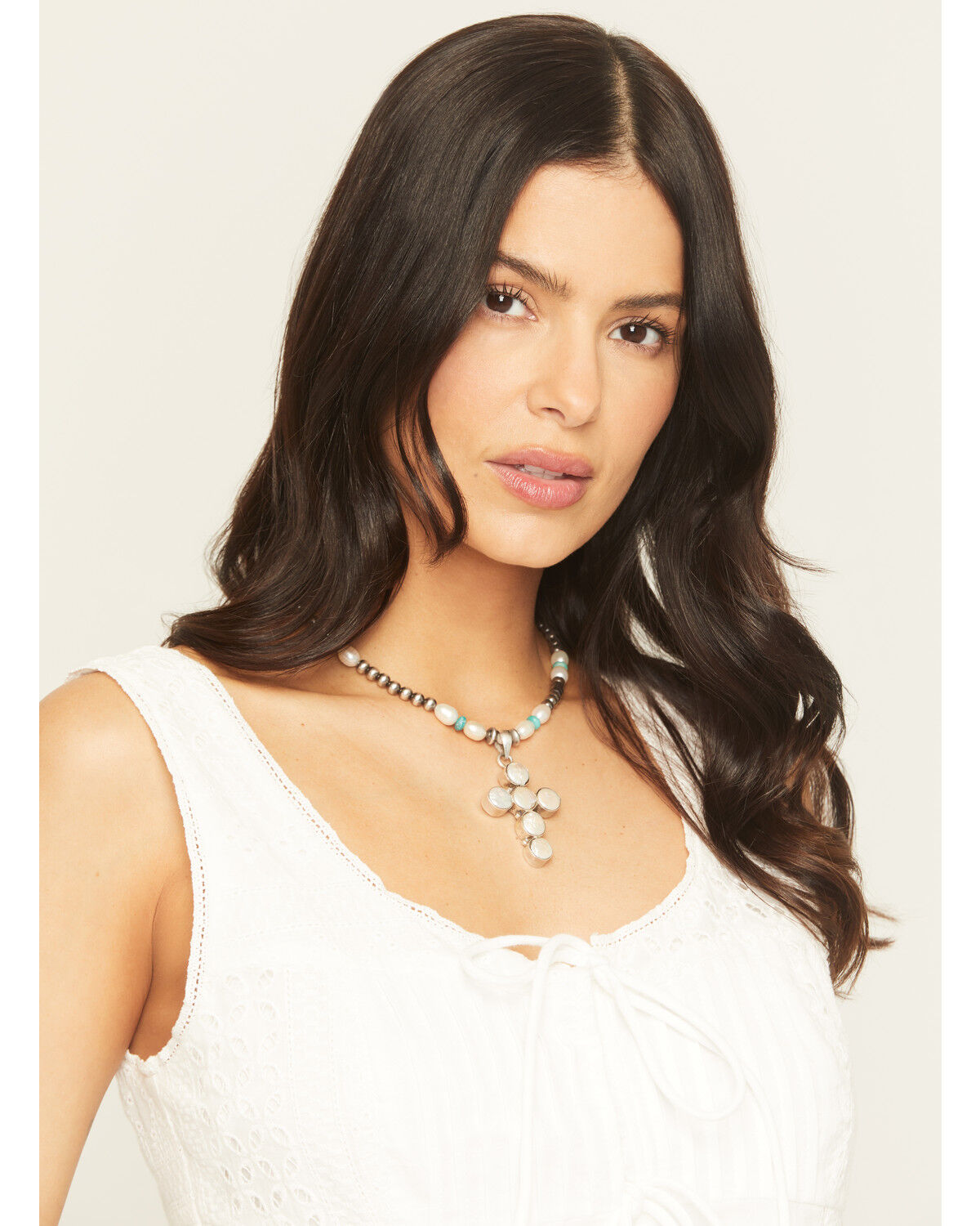 Image #1 - Paige Wallace Women's Cross Pendant Necklace, Silver, hi-res