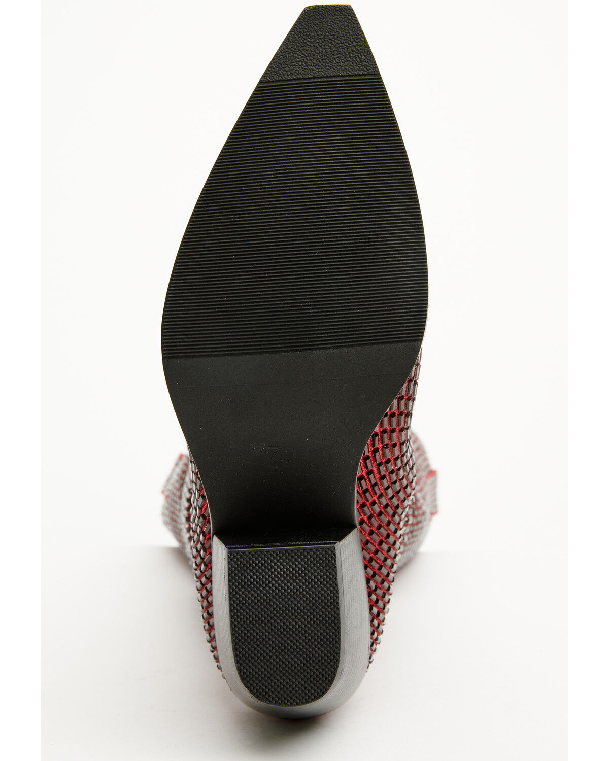 Image #7 - Azalea Wang Women's Driven Tall Western Boots - Snip Toe, Red, hi-res
