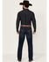 Image #3 - Wrangler 20X Men's Ellison Dark Wash Bootcut Stretch Denim Jeans - Tall, Dark Medium Wash, hi-res