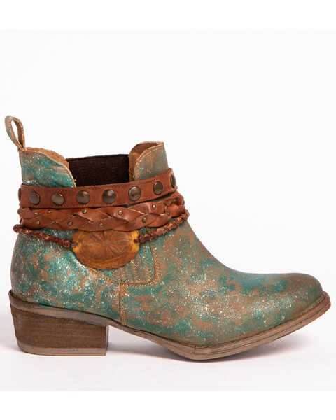 Image #3 - Circle G Women's Harness and Studded Booties - Round Toe , , hi-res