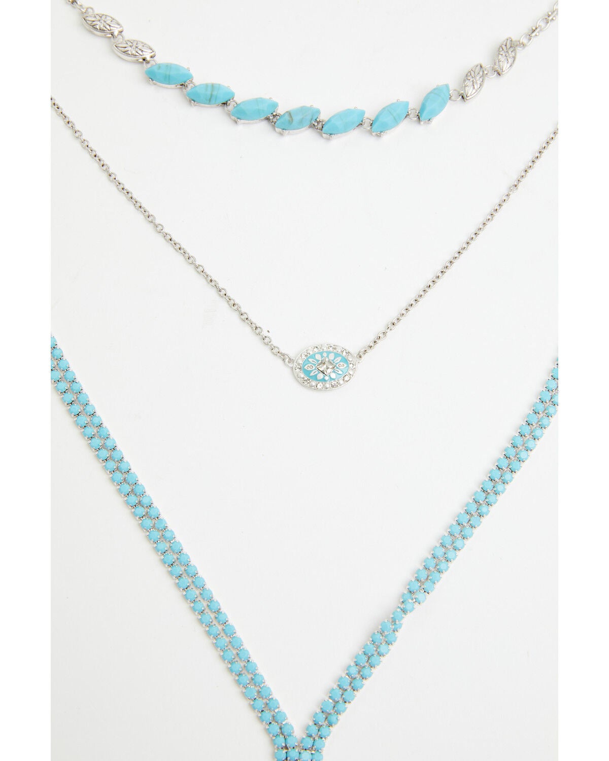 Image #4 - Lainey Wilson Women's 3 Row Stone Necklace, Turquoise, hi-res