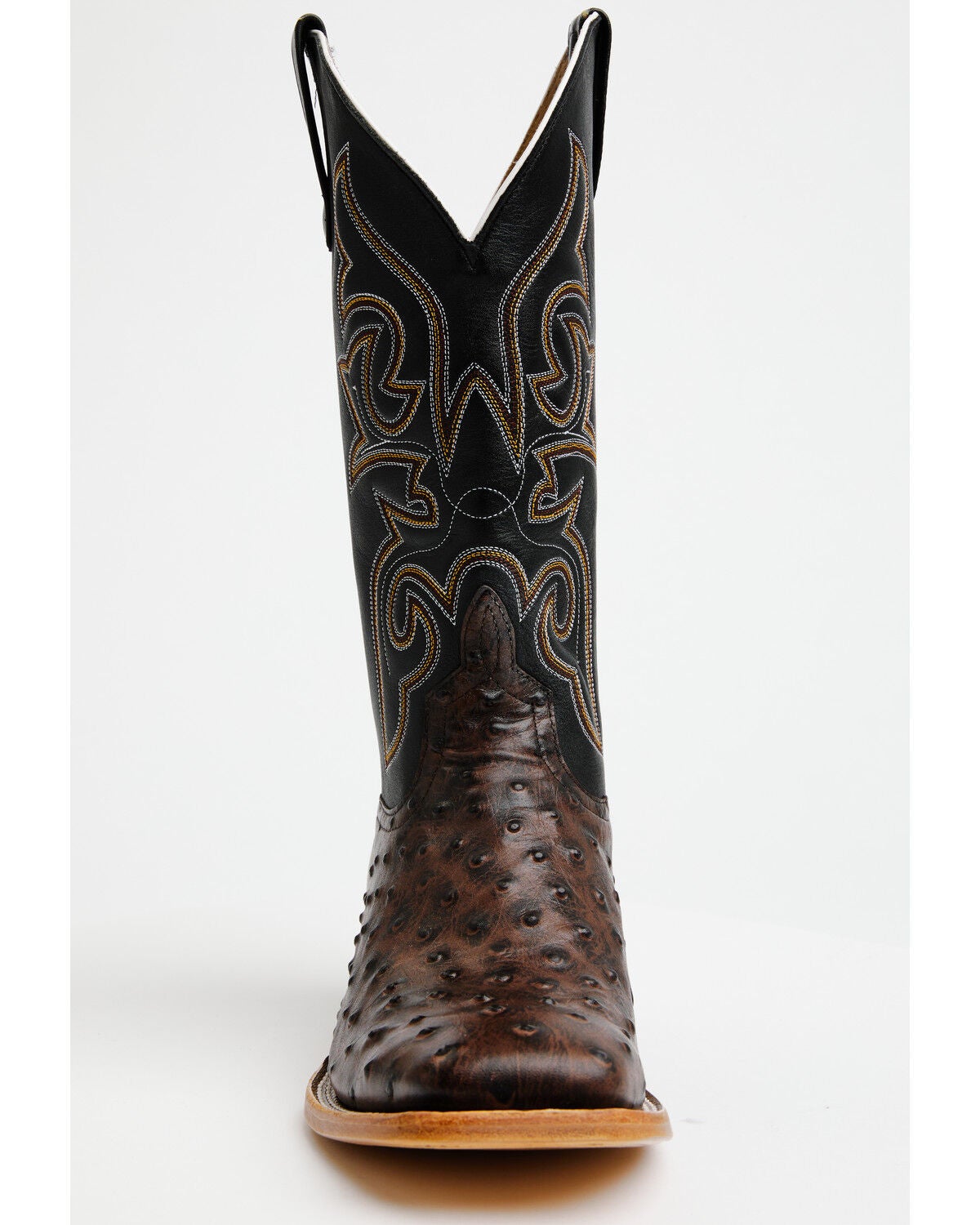 Image #4 - Horse Power Men's Ostrich Print Western Boots - Broad Square Toe, Brown, hi-res