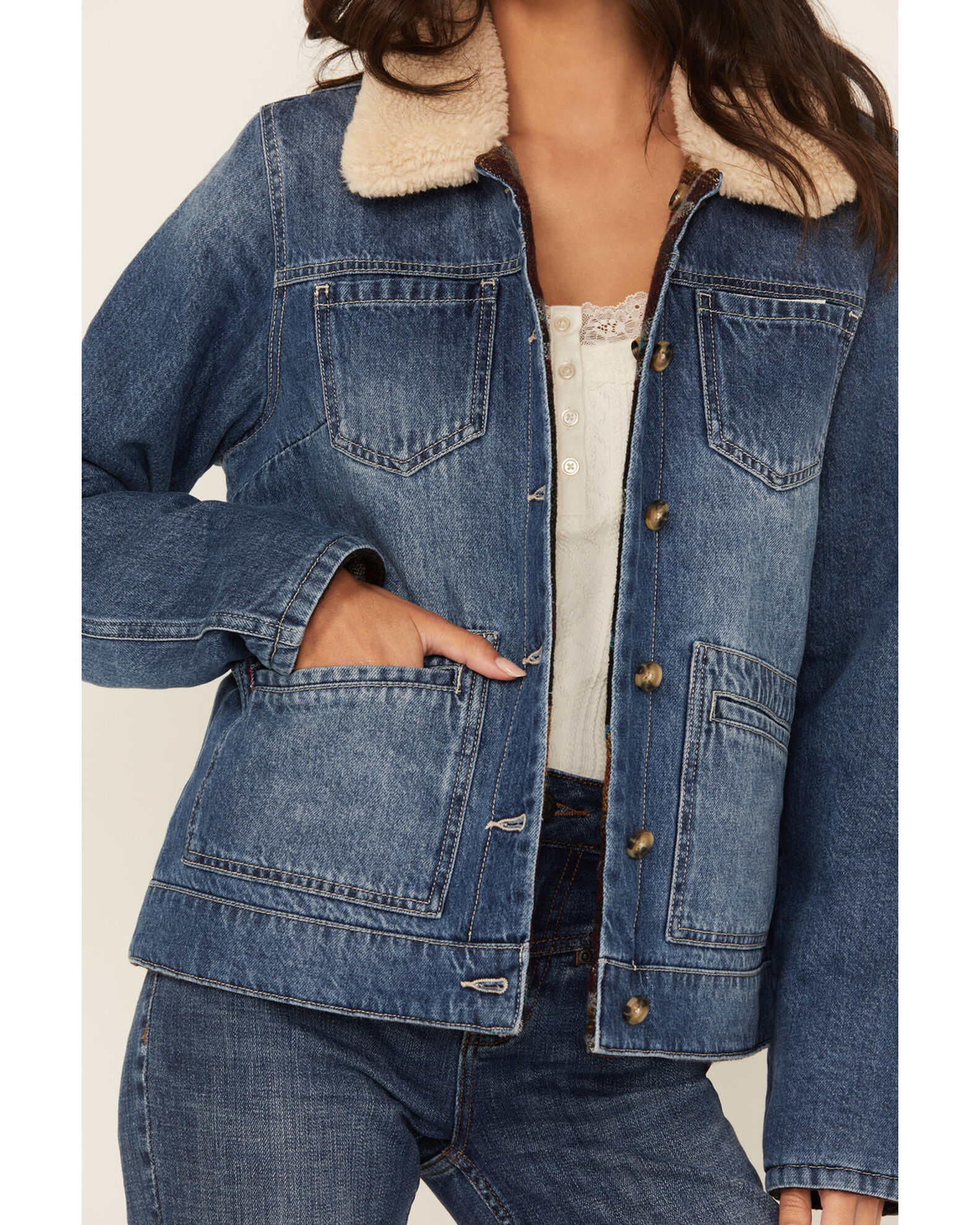 Idyllwind Women s Alcott Reversible Denim Blanket Jacket