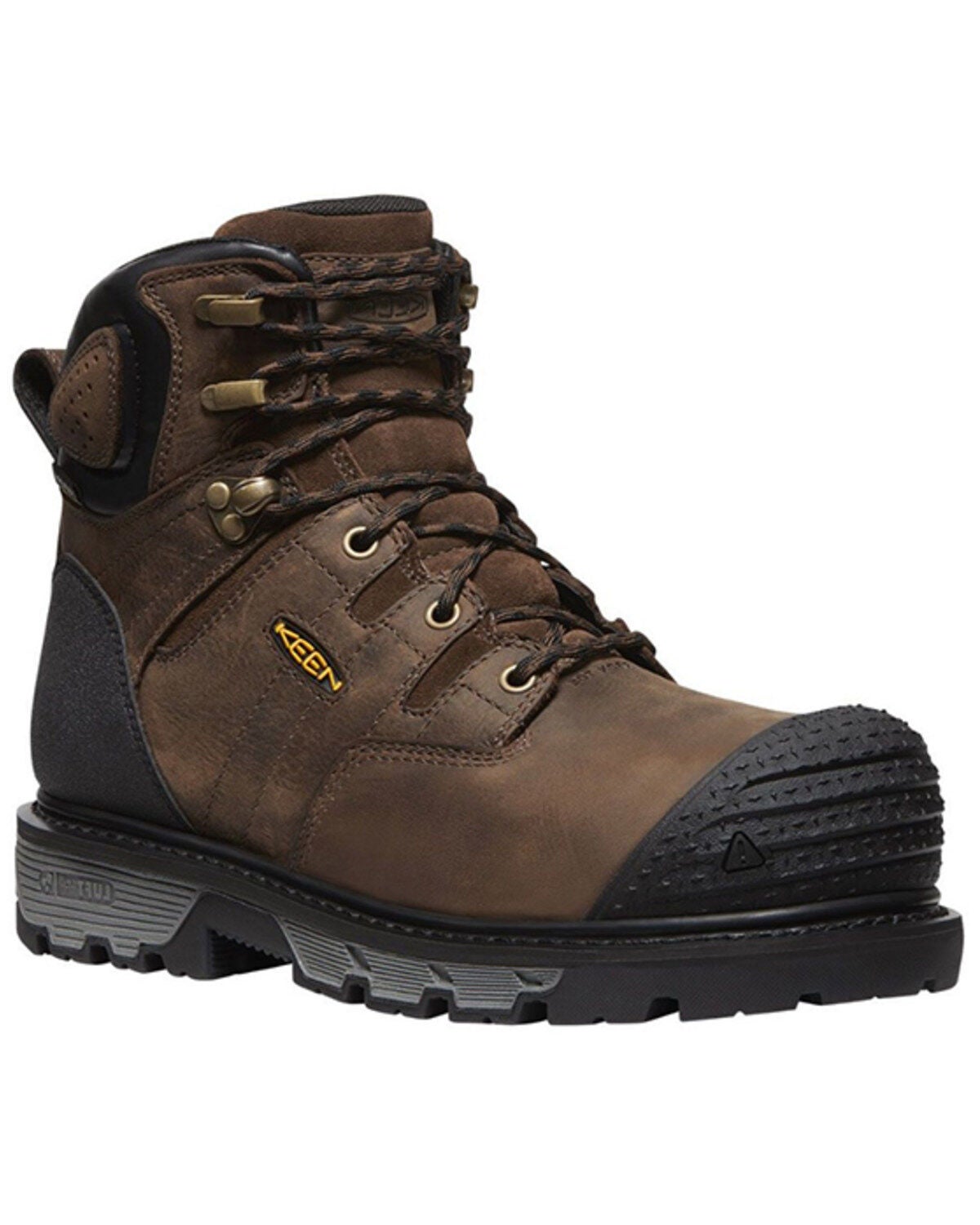 Keen Men's 6" Camden Waterproof Work Boots - Carbon Fiber Toe, Brown, hi-res