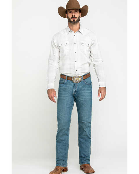Image #6 - Cody James Men's Snowfall Large Plaid Long Sleeve Western Shirt , , hi-res