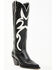 Image #1 - Wonderwest Women's Genoeva Tall Western Boots - Snip Toe, Black/white, hi-res