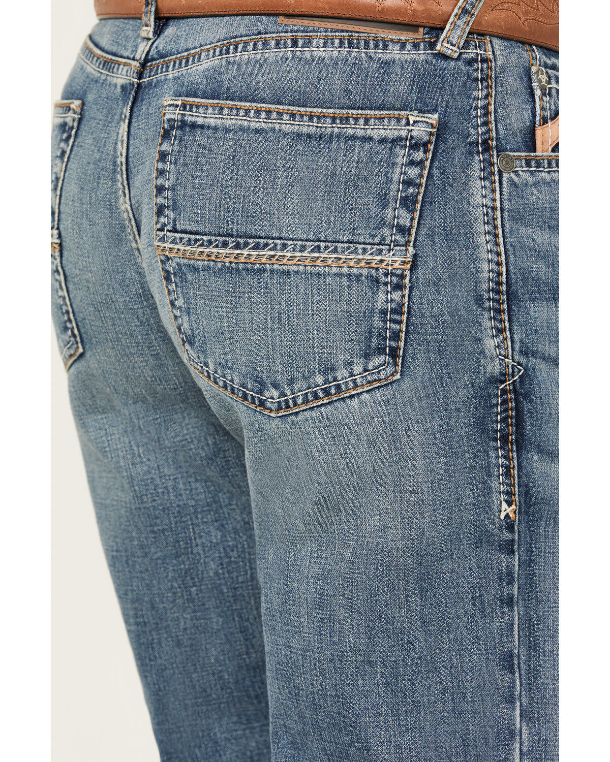 Image #4 - Ariat Men's M4 Soquel Sebastian Medium Wash Relaxed Bootcut Rigid Jeans - Big, , hi-res