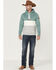 Image #2 - Wanakome Men's Colorblock Rivera Hooded Pullover Sweatshirt, Sage/brown, hi-res