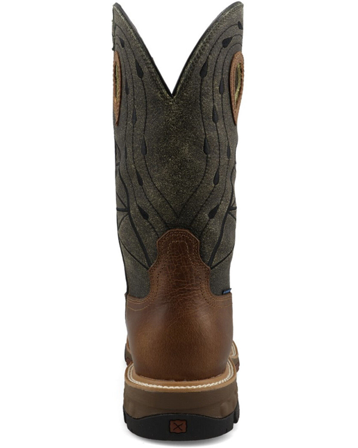 Image #5 - Twisted X Men's 12" Western Work Boots - Nano Composite Toe, Brown, hi-res