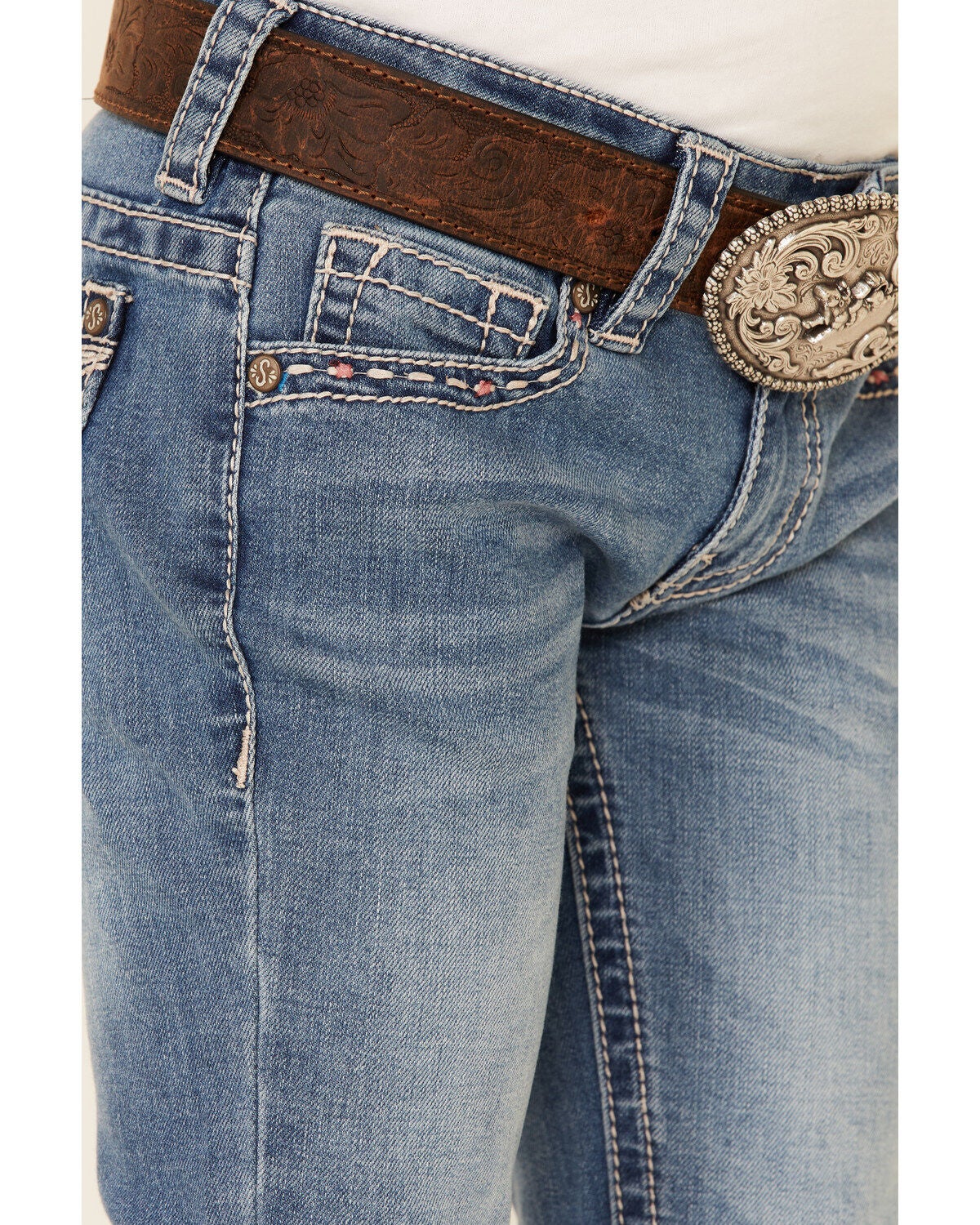 Shyanne Girls' Medium Wash Longhorn 