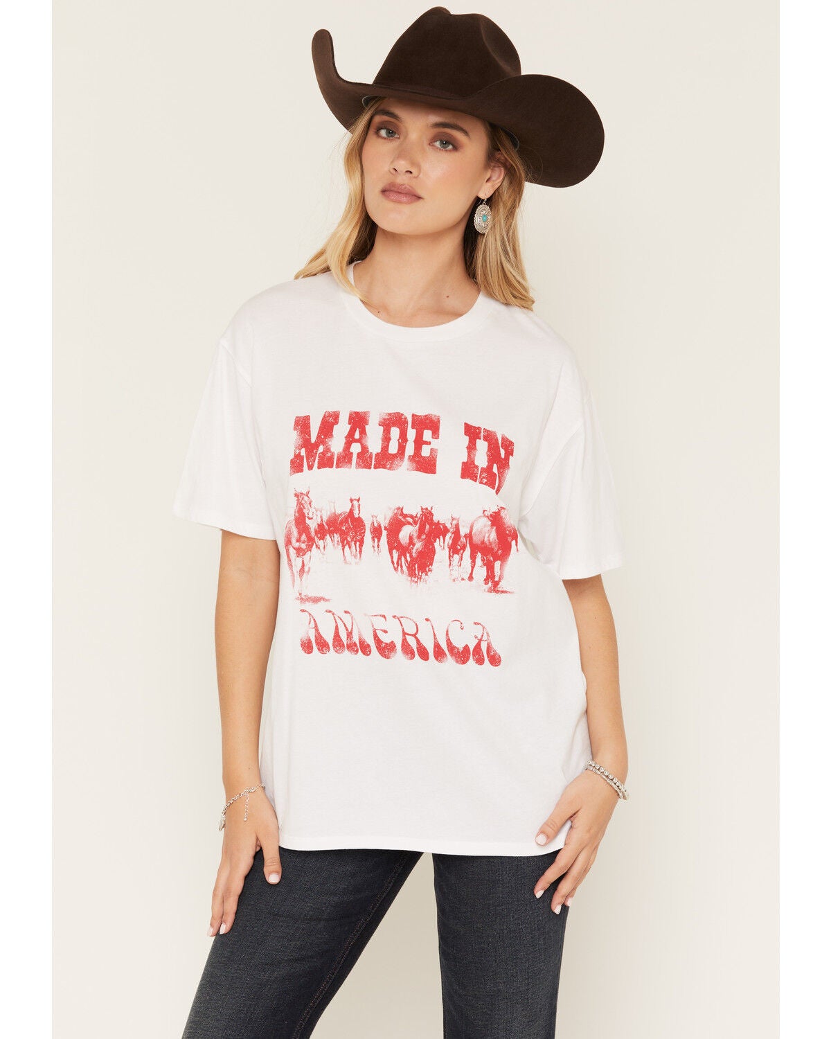 White Crow Women's Made in America Short Sleeve Graphic Tee, White, hi-res