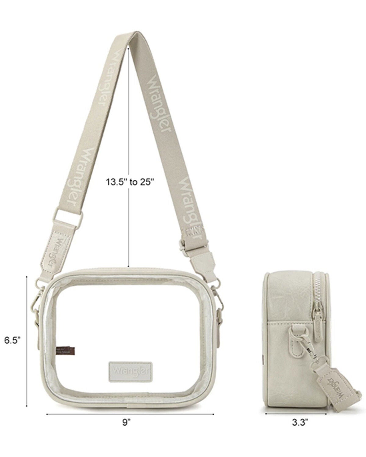 Image #6 - Wrangler Women's Mini Clear Crossbody Bag, Beige, hi-res