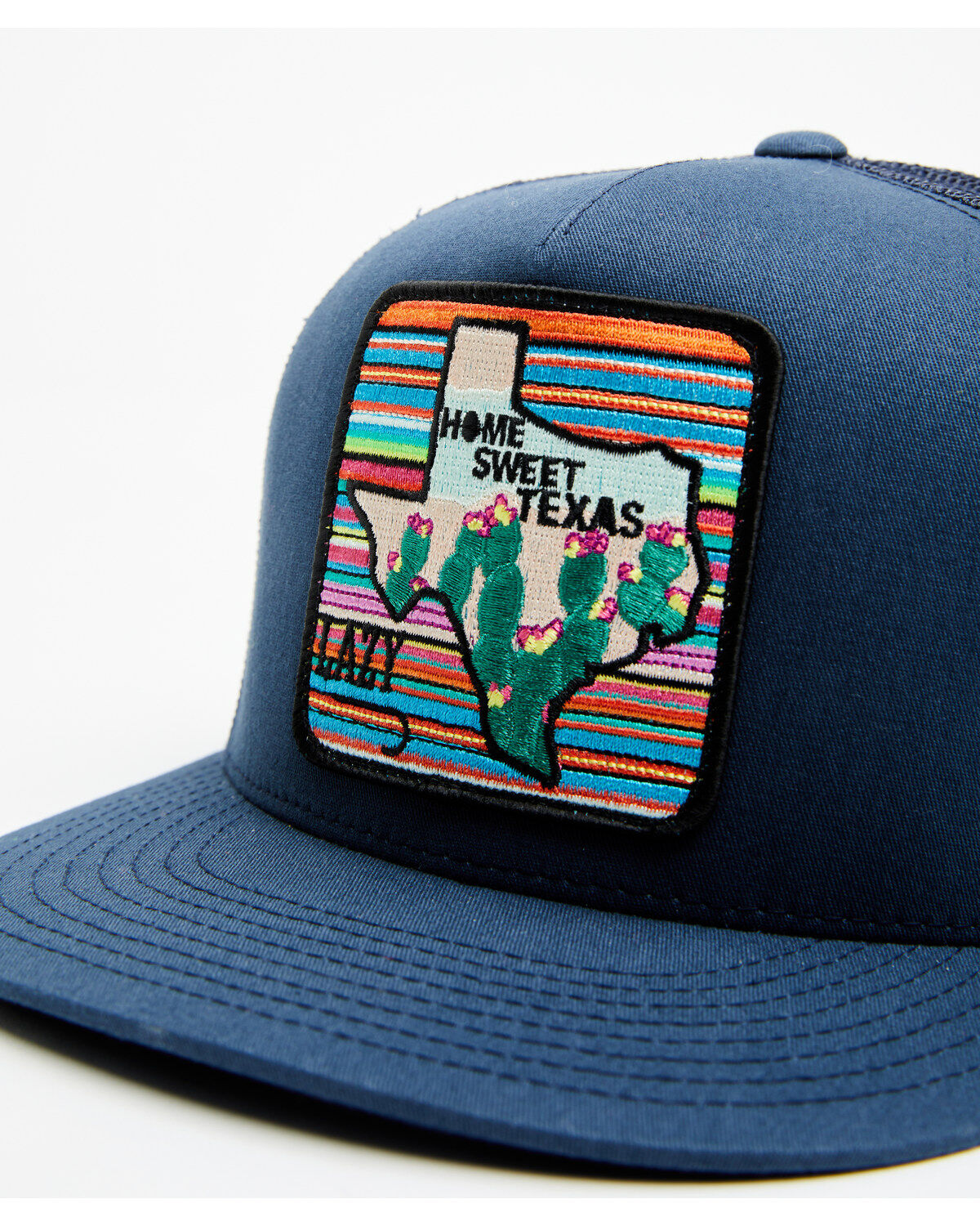 Image #2 - Lazy J Ranch Men's Home Sweet Texas Patch Mesh-Back Ball Cap, Navy, hi-res