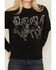Image #3 - Wrangler Retro Women's Horse Crewneck Sweater, Black, hi-res