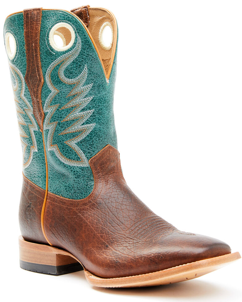 Cody James Men's Union Ocean Western Boots - Wide Square Toe, Green, hi-res
