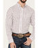 Image #3 - Ariat Men's Weston Windowpane Plaid Print Long Sleeve Button-Down Western Shirt, White, hi-res