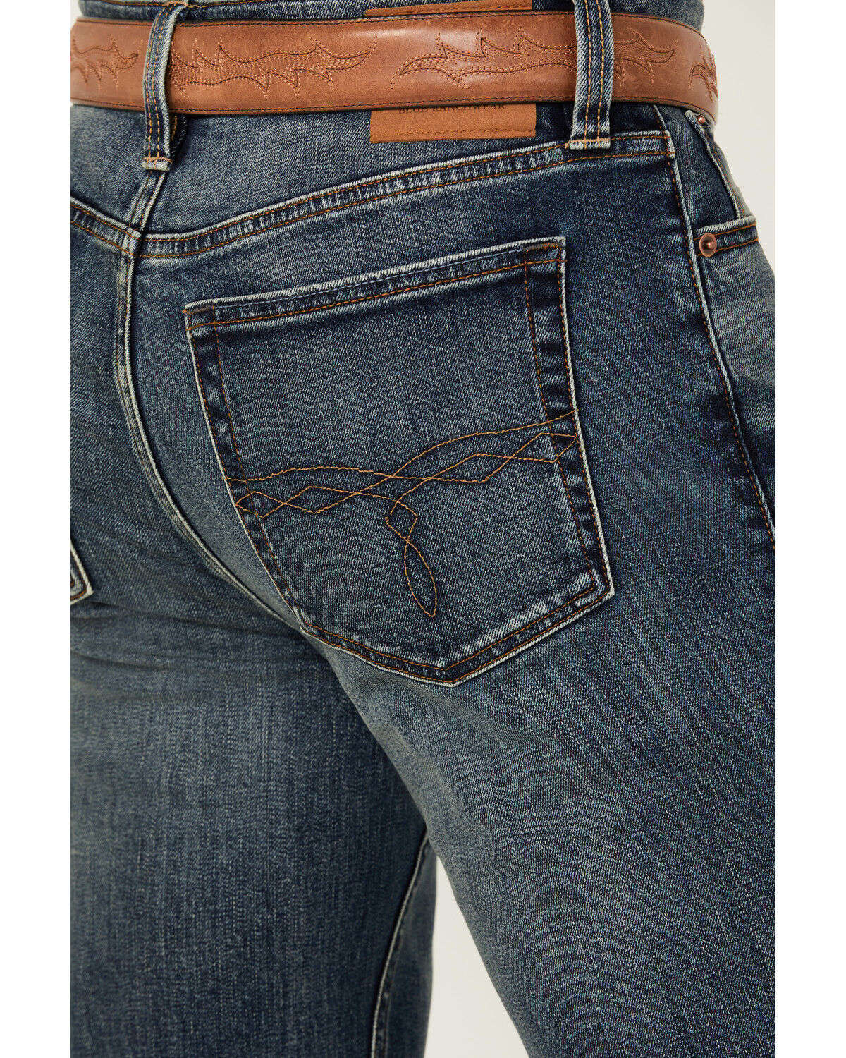 Image #4 - Blue Ranchwear Men's Sonora Wash Bronson Slim Straight Stretch Denim Jeans, Medium Wash, hi-res