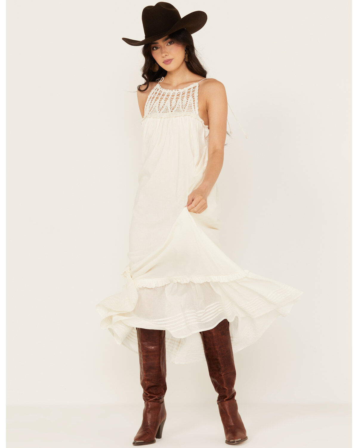 Image #1 - Cleobella Women's Enya Maxi Dress, Ivory, hi-res