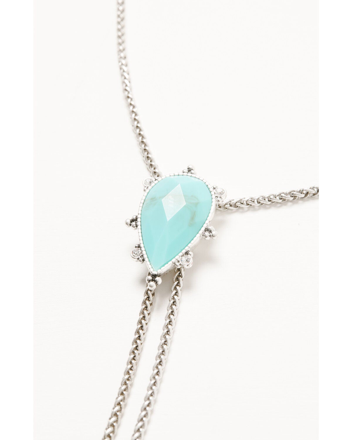 Image #3 - Lainey Wilson Women's Long Pear Stone Bolo, Silver, hi-res