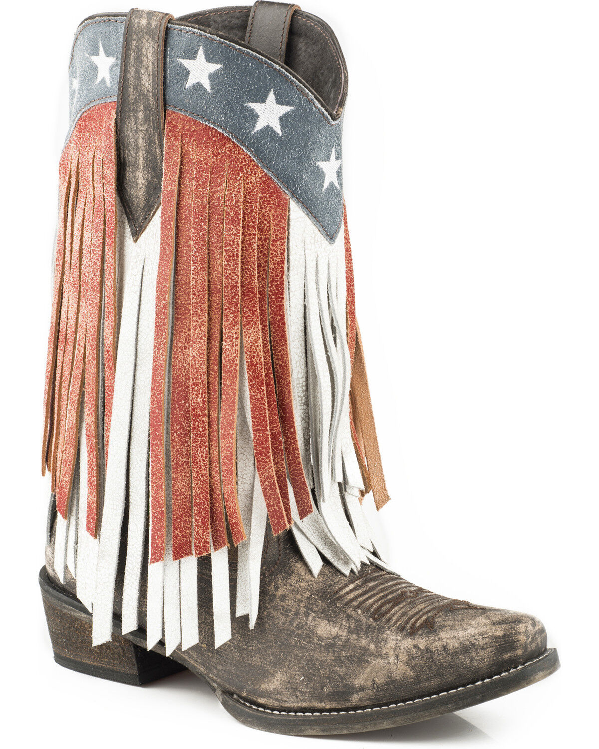 white cowgirl boots with fringe