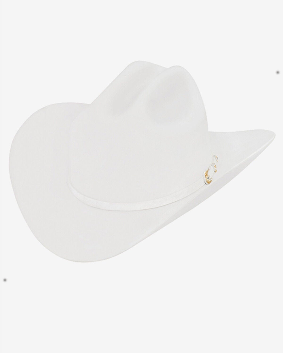 Larry Mahan Real 6X Felt Cowboy Hat, White, hi-res