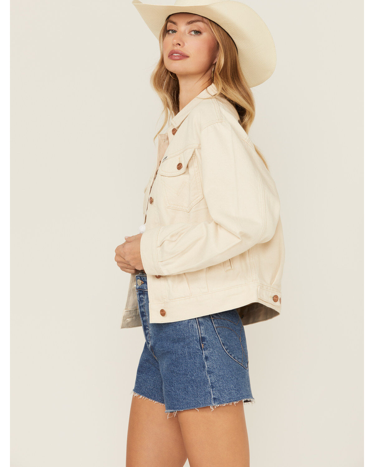 Product Name:  Wrangler Women's Logo Denim Trucker Jacket
