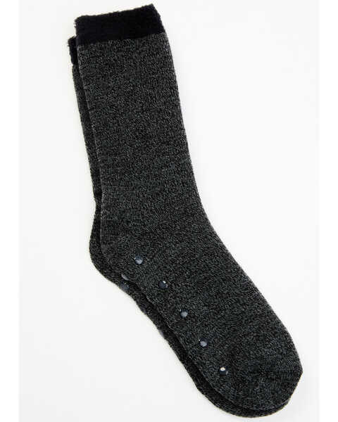 Cody James Men's Heathered Cozy Socks, Black, hi-res