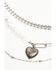 Image #2 - Shyanne Women's Heart Layered Necklace, Silver, hi-res