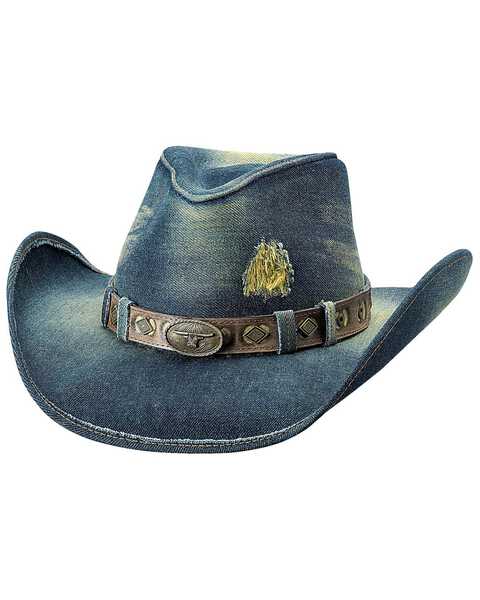 Image #1 - Bullhide Nonstop Straw Cowboy Hat, Blue, hi-res