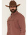 Image #2 - Dakota Grizzly Men's Major Solid Long Sleeve Button-Down Flannel Shirt, Rust Copper, hi-res
