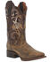 Dan Post Women's Sabina Western Boots - Broad Square Toe, Tan, hi-res