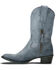 Image #3 - Lane Women's Plain Jane Washed Denim Midi Western Boots - Round Toe, Blue, hi-res
