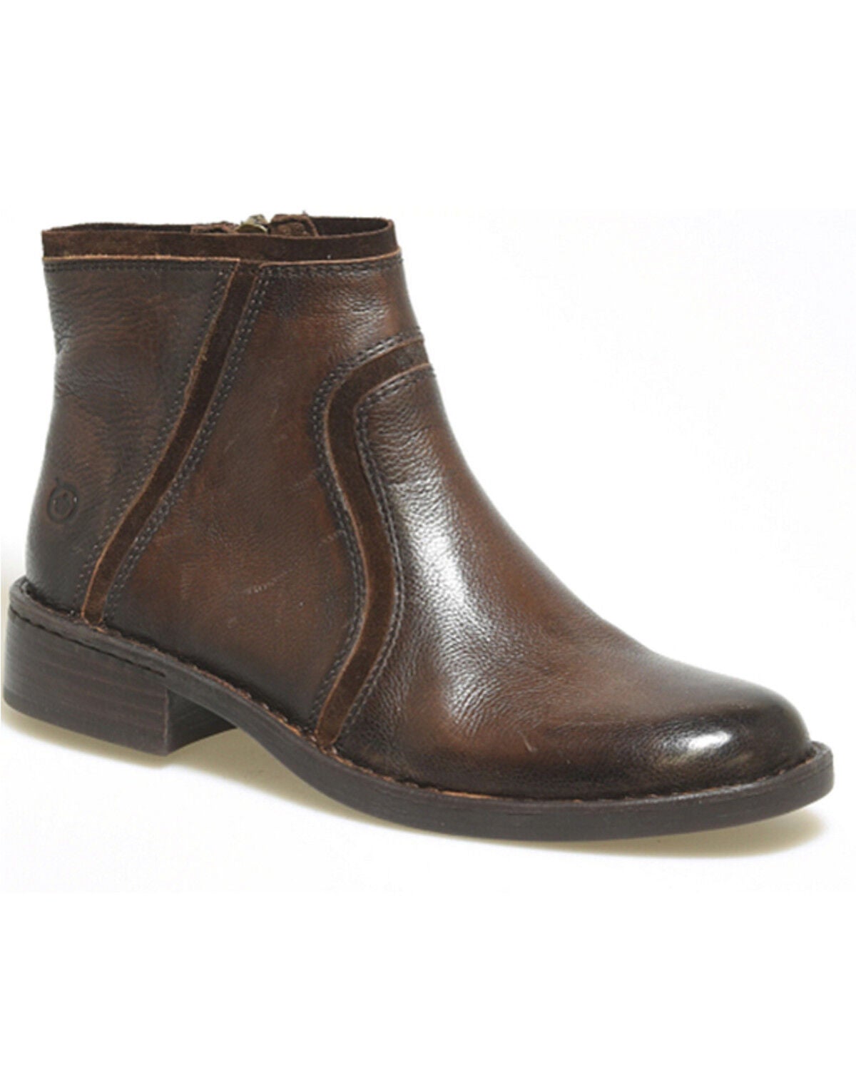 Image #1 - Born Women's Cincy Booties - Round Toe, Brown, hi-res