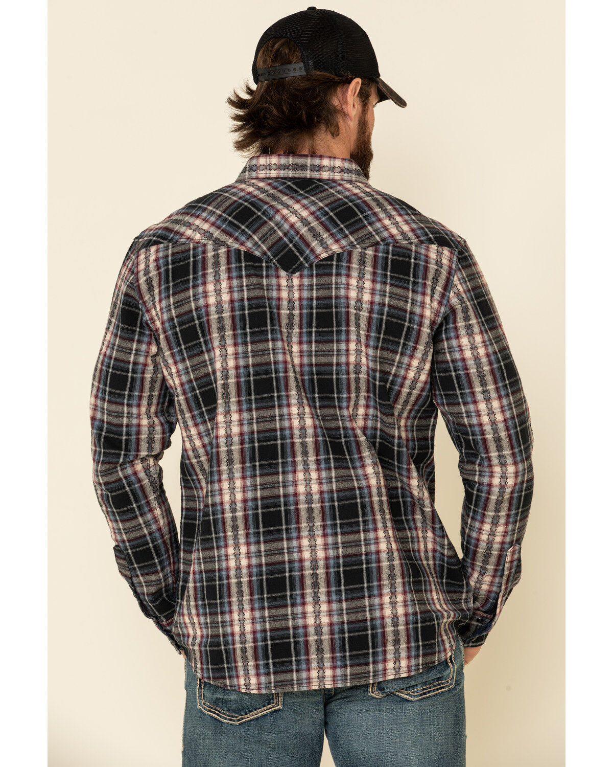 Image #3 - Moonshine Spirit Men's Ritual Large Dobby Plaid Long Sleeve Western Flannel Shirt , , hi-res
