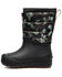Image #3 - Bogs Boy's Snow Shell Zip Camo Texture Rubber Boots, Black, hi-res